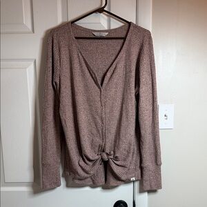 Alpine Design Taupe Knit Cardigan